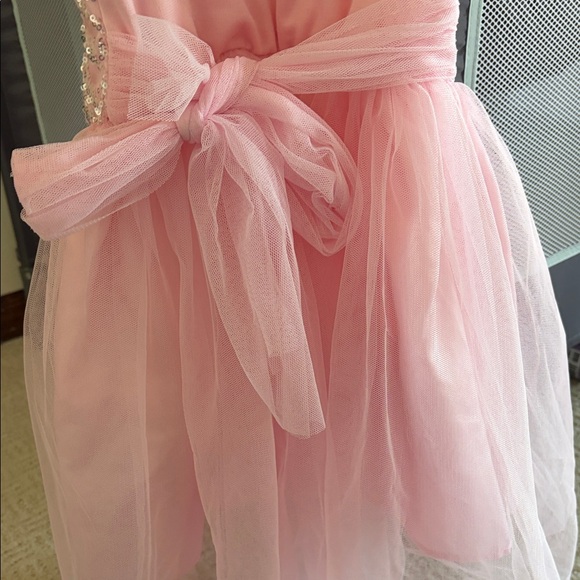 Charming Pink Lace Kids Dress - Picture 6 of 6